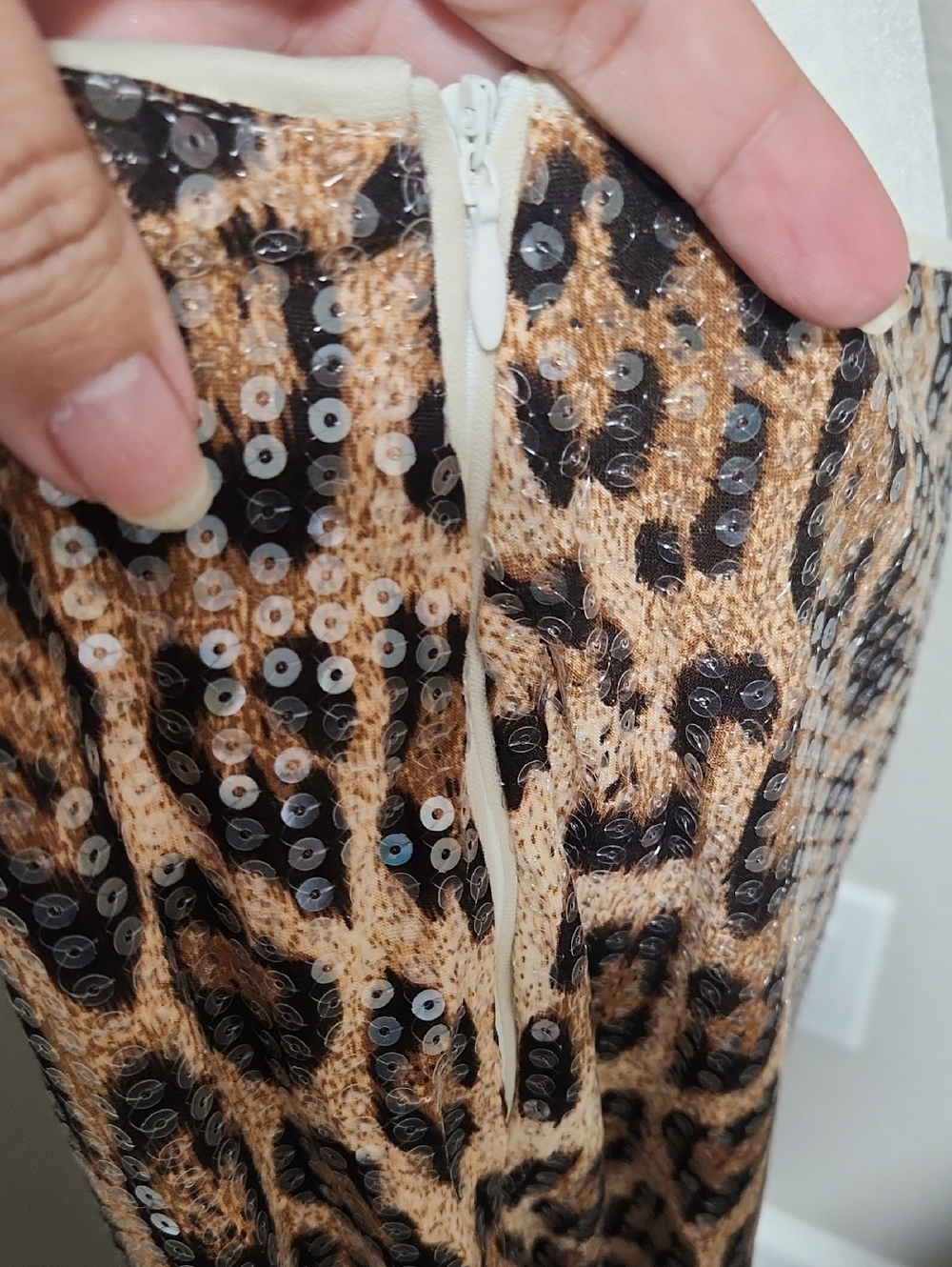 Musera (Shein) Leopard Print Sequined Pants - Picture 6 of 7